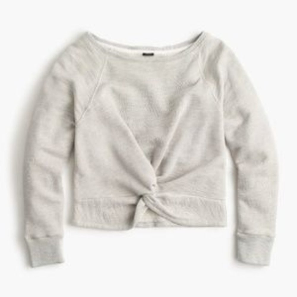 J. Crew Gray Twist Front Sweatshirt, Style H4874